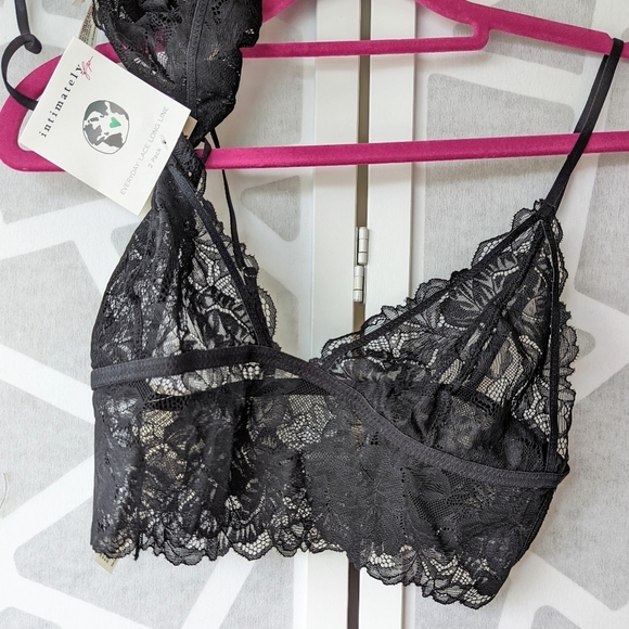 2 Pack Free People Movement Everyday Lace Longline Bralette Black - Picture 6 of 9